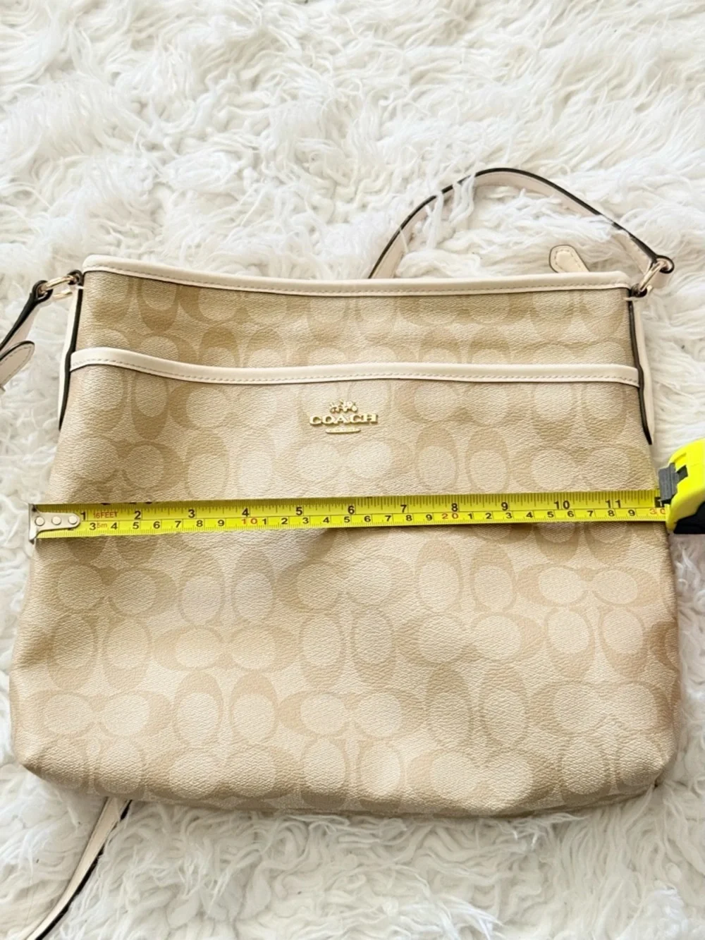 Coach Signature Leather File Crossbody Bag